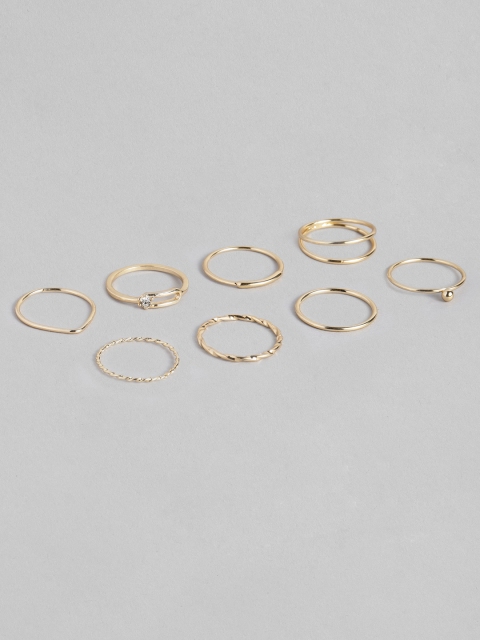 

Accessorize Set of 8 Gold-Toned Finger Rings