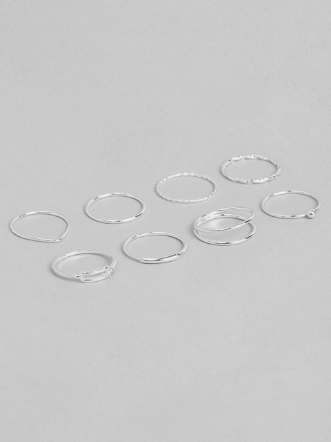 

Accessorize Silver-Toned Set Of 8 Finger Rings