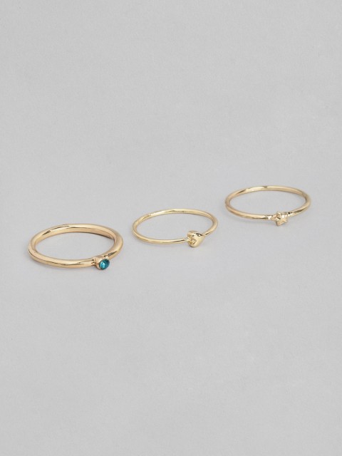 

Accessorize Gold-Toned Set Of 3 Star And Heart Finger Rings