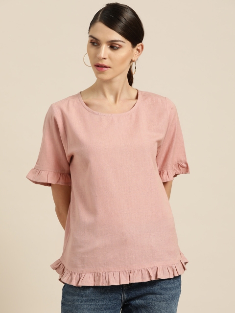 

Shae by SASSAFRAS Women Pink Solid Top