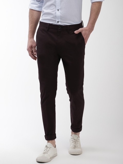 

Marks & Spencer Men Burgundy Skinny Fit Solid Chinos