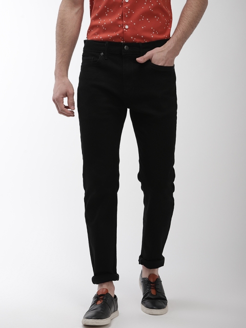 

Marks & Spencer Men Black Tapered Fit Mid-Rise Clean Look Stretchable Jeans