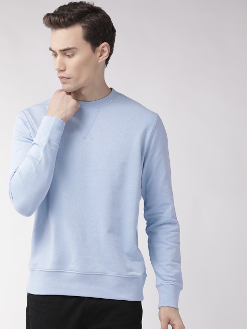 

Marks & Spencer Men Blue Solid Sweatshirt