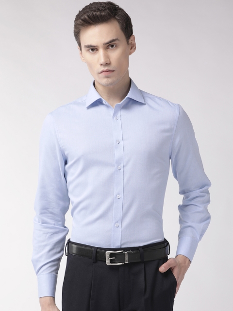 

Marks & Spencer Men Blue Tailored Fit Solid Formal Shirt