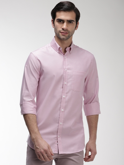 

Marks & Spencer Men Pink Tailored Fit Solid Casual Shirt