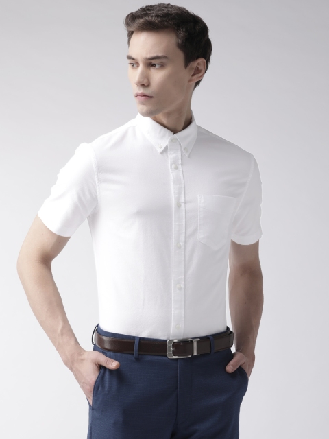 

Marks & Spencer Men White Regular Fit Solid Casual Shirt