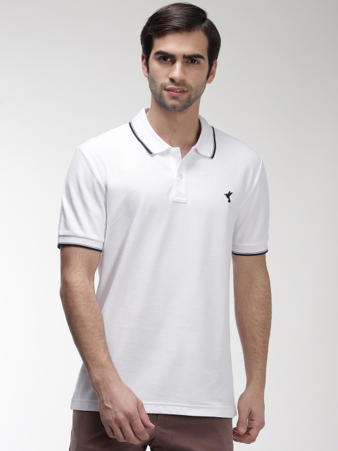 

Marks & Spencer Men White Solid Polo Collar T-shirt