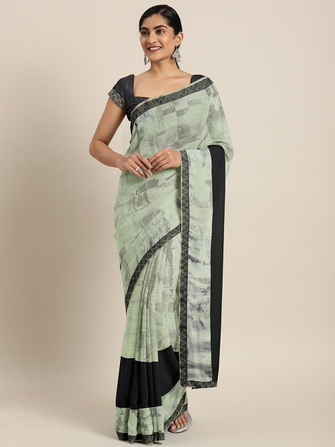 

Triveni Grey & Black Poly Chiffon Printed Saree