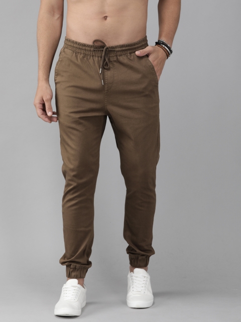 

Roadster Men Brown Regular Fit Solid Joggers