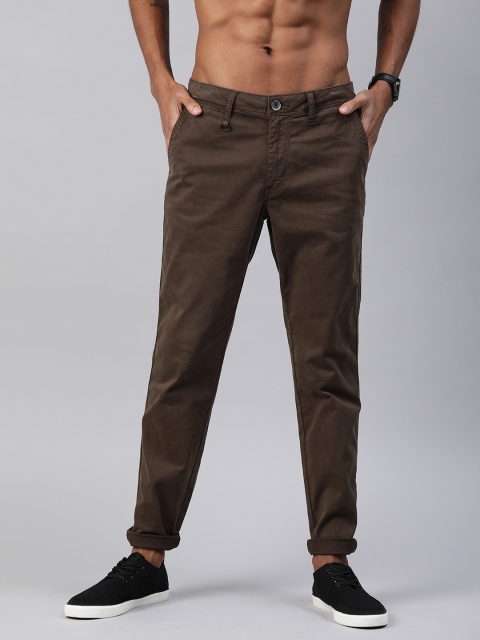 

Roadster Men Brown Regular Fit Solid Regular Trousers
