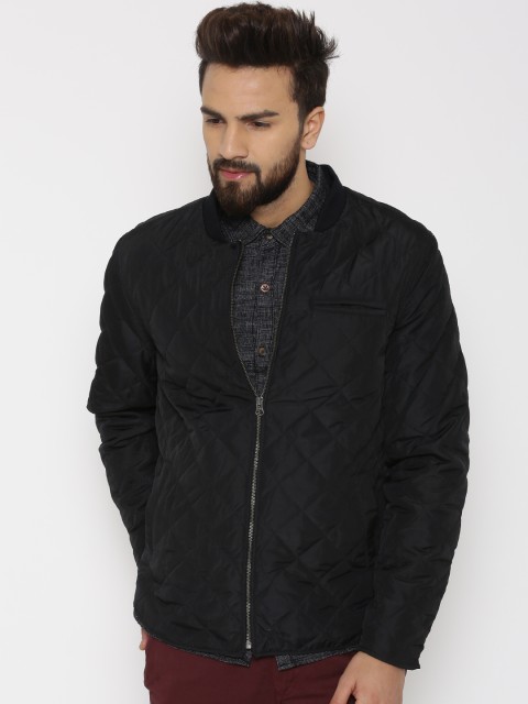 

Flying Machine Black Quilted Jacket