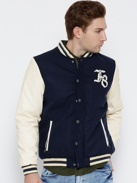 

Flying Machine Navy Bomber Jacket, Navy blue