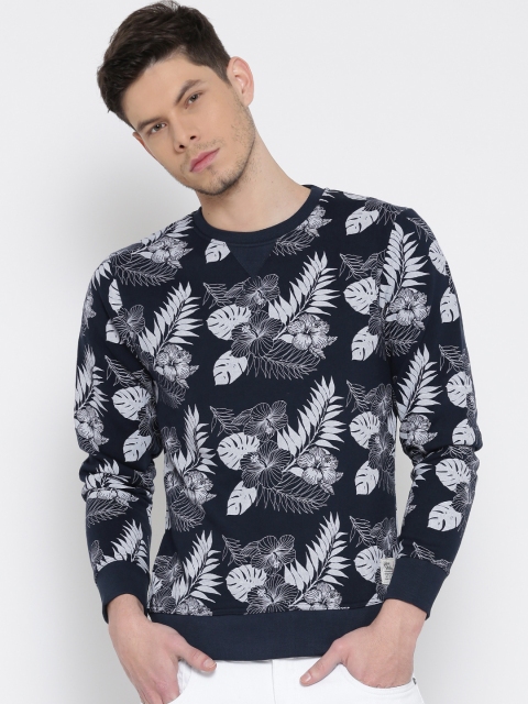 

Flying Machine Navy Printed Sweatshirt, Navy blue