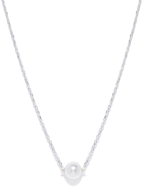 

Clara 92.5 Sterling Silver White Rhodium-Plated Pearl Necklace