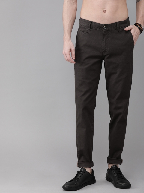 

Roadster Men Coffee Brown Slim Fit Solid Chinos