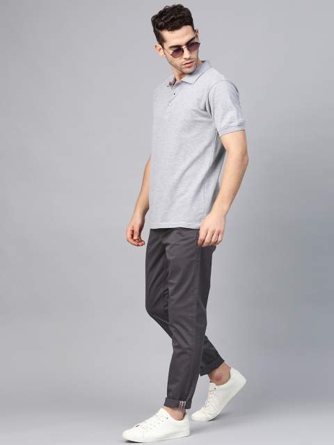 

Roadster Men Charcoal Grey Regular Fit Solid Chinos