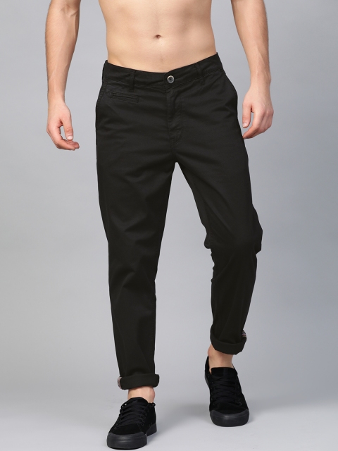 

Roadster Men Black Regular Fit Solid Chinos