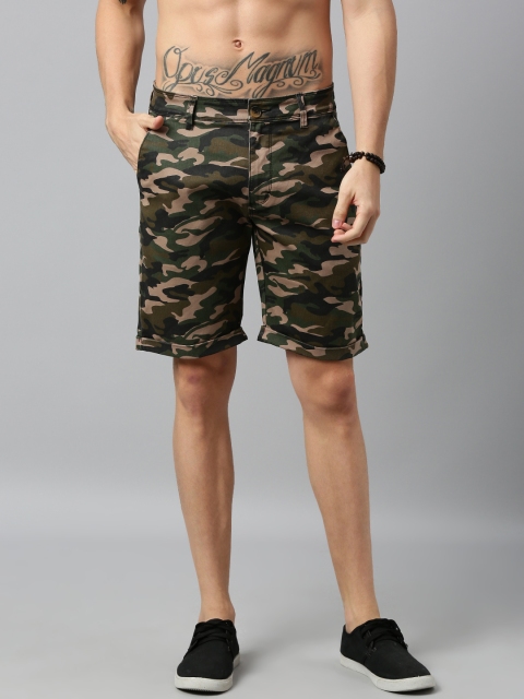 

Roadster Men Beige Printed Regular Fit Regular Shorts