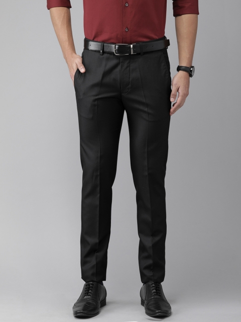 

Turtle Men Black Ultra Slim Fit Solid Regular Trousers