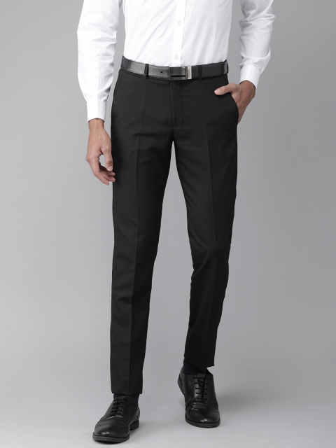 

Turtle Men Black Ultra Slim Fit Solid Formal Trousers