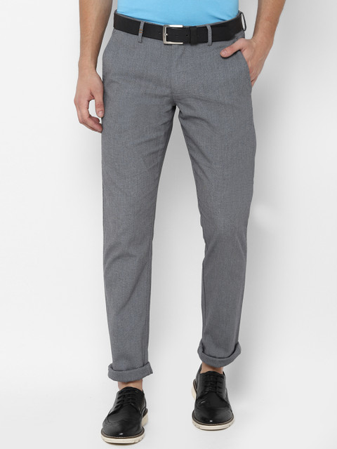 

Allen Solly Sport Men Grey Slim Fit Solid Chinos