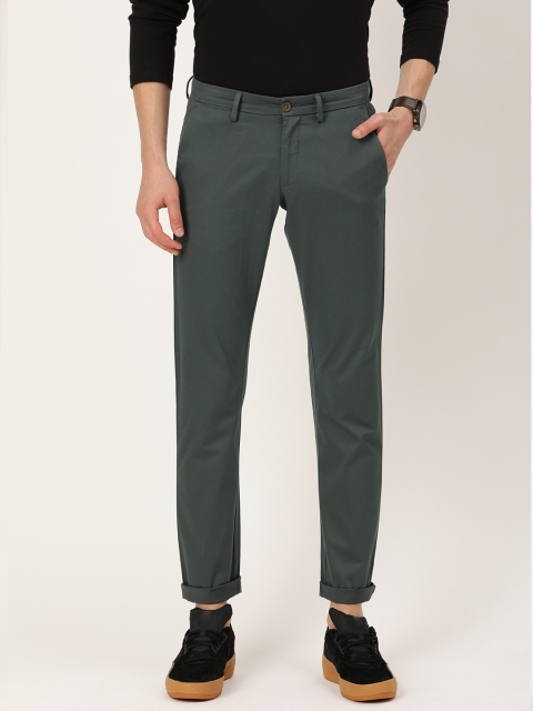 

Allen Solly Men Grey Smart Slim Fit Solid Chinos