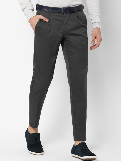 

Allen Solly Men Grey Slim Fit Solid Knitted Regular Trousers