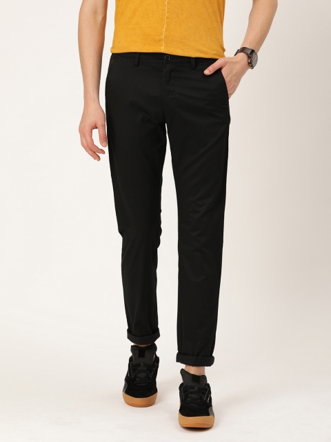 

Allen Solly Men Black Smart Slim Fit Solid Chinos