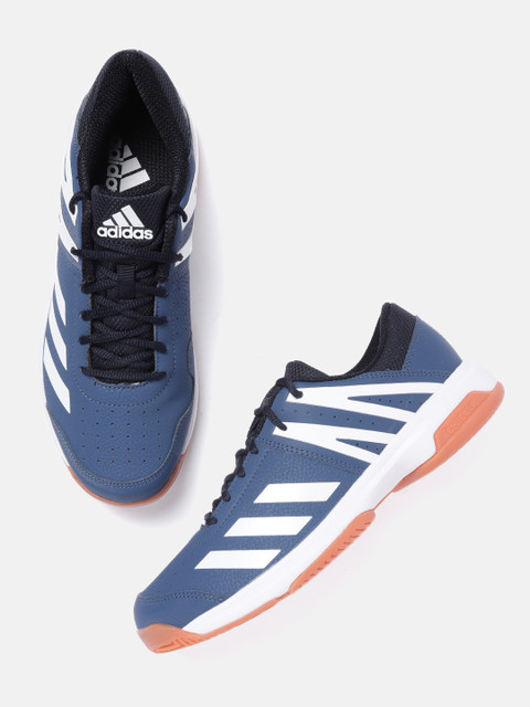 

ADIDAS Men Navy & White Wucht Indoor Tennis Shoes, Navy blue