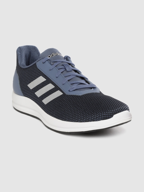 

ADIDAS Men Navy & Black Rush Woven Design Running Shoes, Navy blue