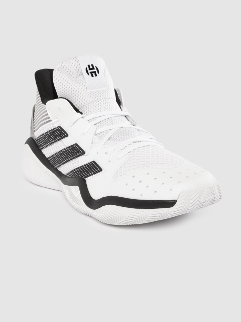 

ADIDAS Unisex White Perforated Harden Stepback Basketball Shoes