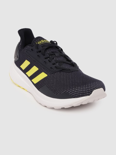 

ADIDAS Men Navy Blue & White Woven Design Duramo 9 Running Shoes