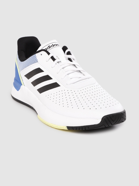 

ADIDAS Men White Perforated Courtsmash Tennis Shoes