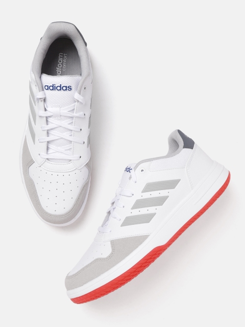 

ADIDAS Men White & Grey Colourblocked Gametalker Basketball Shoes