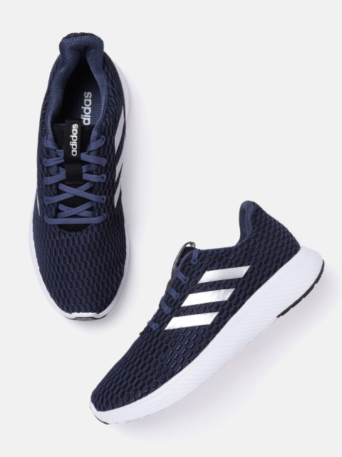 

ADIDAS Men Navy Blue & Black Bound Woven Design Running Shoes