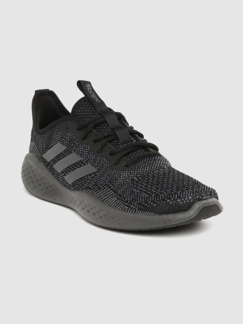 

ADIDAS Men Black & Charcoal Grey Fluid Flow Running Shoes