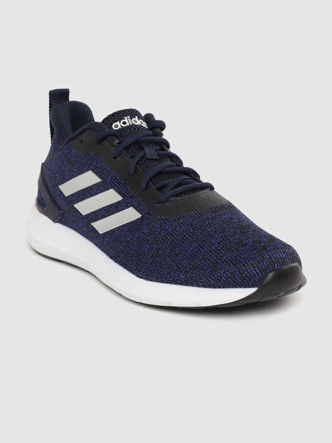 

ADIDAS Men Navy Blue & Black Woven Design Dectron Running Shoes