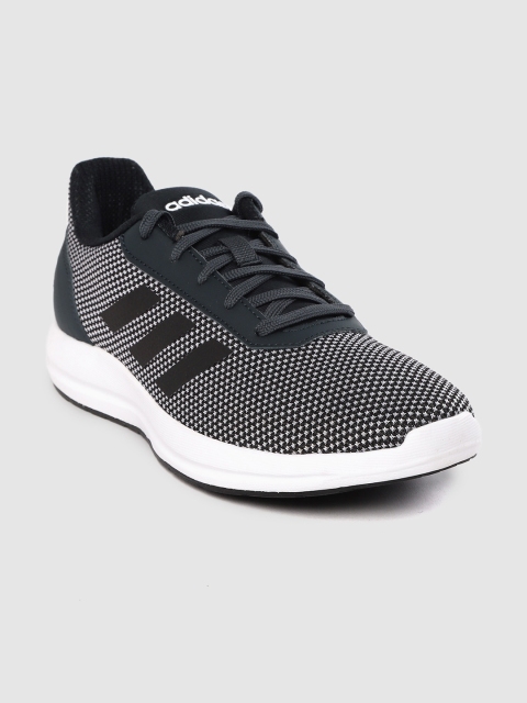 

ADIDAS Men White & Black Woven Design Rush Running Shoes