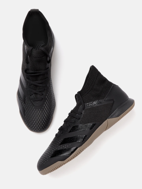 

ADIDAS Men Black Predator 20.3 Mid-Top Textured Indoor Soccer Shoes