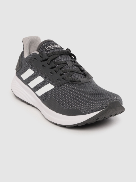 

ADIDAS Men Charcoal Grey Woven Design Duramo 9 Running Shoes