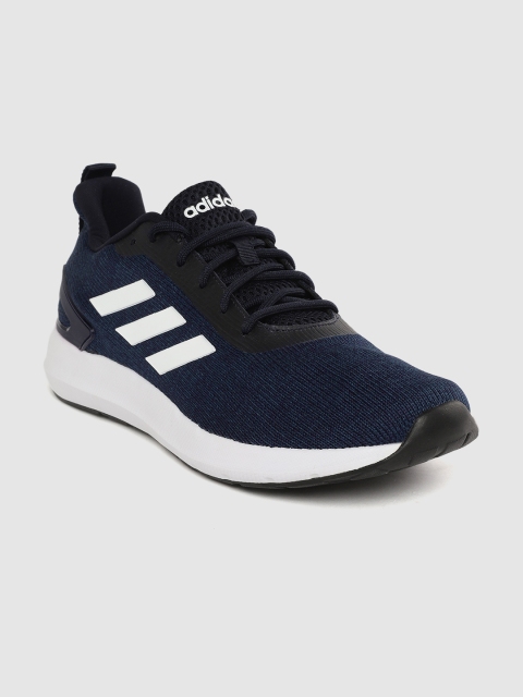 

ADIDAS Men Navy Blue Woven Design Dectron Running Shoes