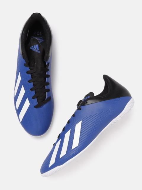 

ADIDAS Men Blue X 19.4 Indoor Striped Soccer Shoes