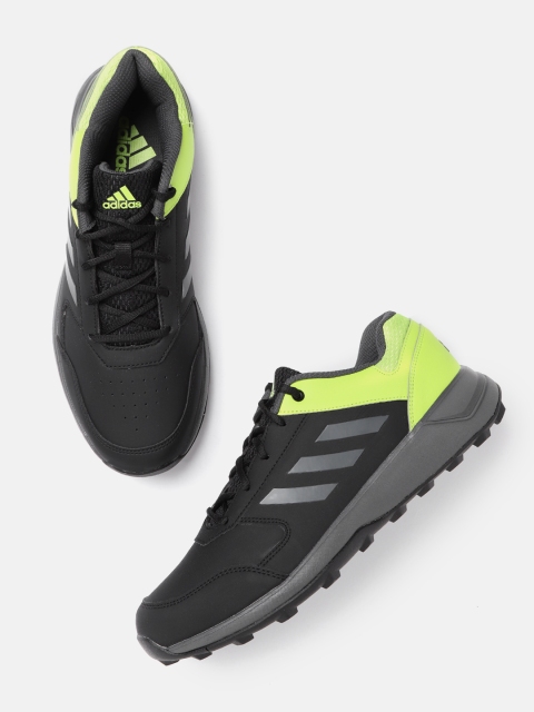

ADIDAS Men Black & Fluorescent Green Windchaser II Colourblocked Trekking Shoes