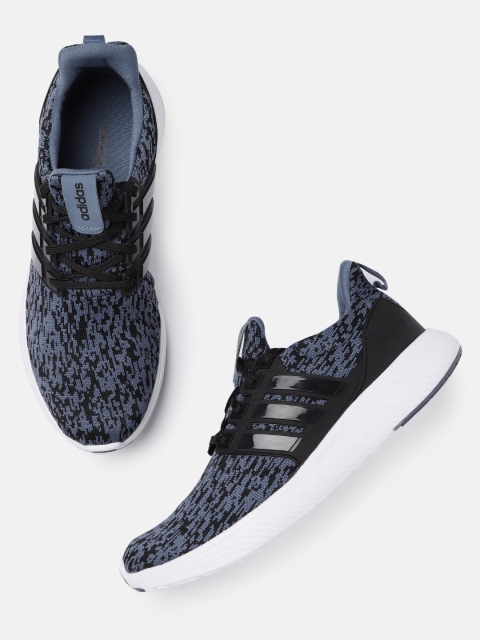 

ADIDAS Men Blue & Black Runigma Woven Design Running Shoes