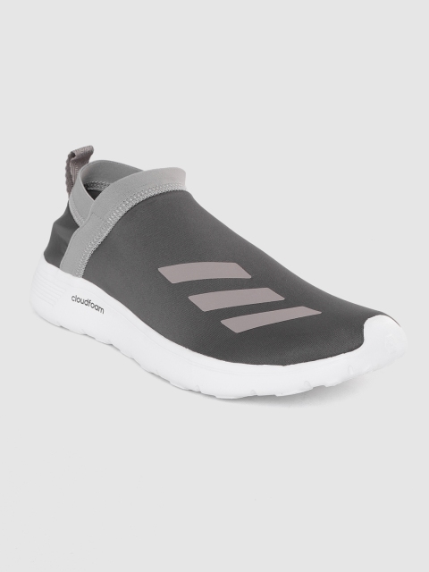 

ADIDAS Men Charcoal Grey Printed Floy Slip-On Running Shoes