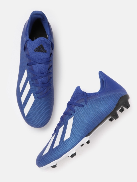 

ADIDAS Men Blue X 19.3 Firm Ground Textured Soccer Shoes