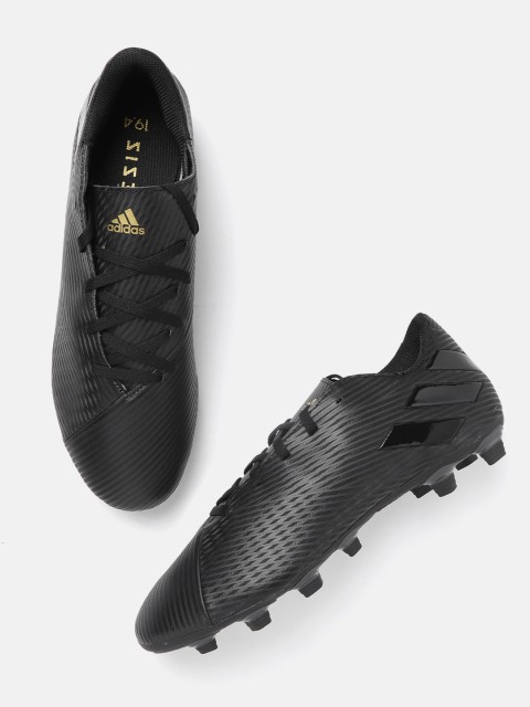 

ADIDAS Men Black NEMEZIZ 19.4 Flexible Ground Cleats Printed Soccer Shoes