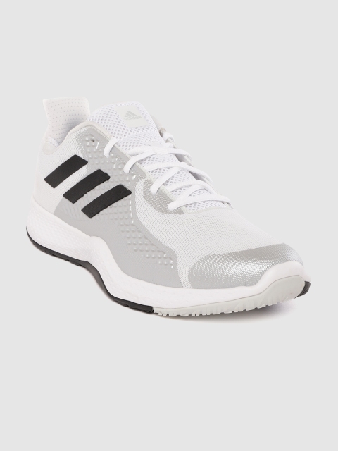

ADIDAS Men White & Silver Woven Design Fit Bounce Training Shoes