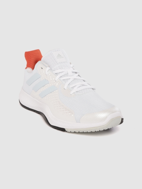 

ADIDAS Women White & Blue Woven Design FitBounce Training Shoes