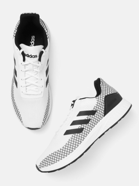 

ADIDAS Men White & Charcoal Grey Ancho Printed Running Shoes